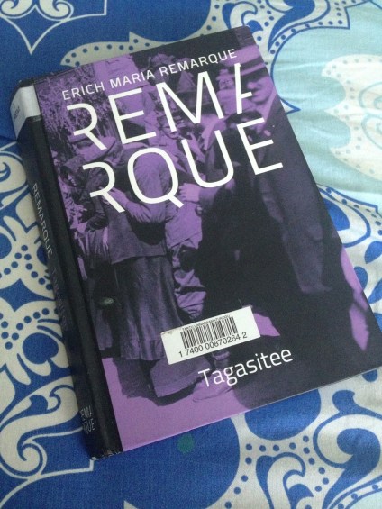 Finished the last novel from Remarque (my favourite writer) in September. I've read all of them.