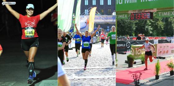 Fotod: Eesti Ööjooksu poolmaratoni finiš 2014 (I. Avaste), SEB Tallinna Maratoni poolmaratoni finiš 2014 (K. Jahilo), A. le Coq Igamehetriatloni finiš 2014 (erakogu)